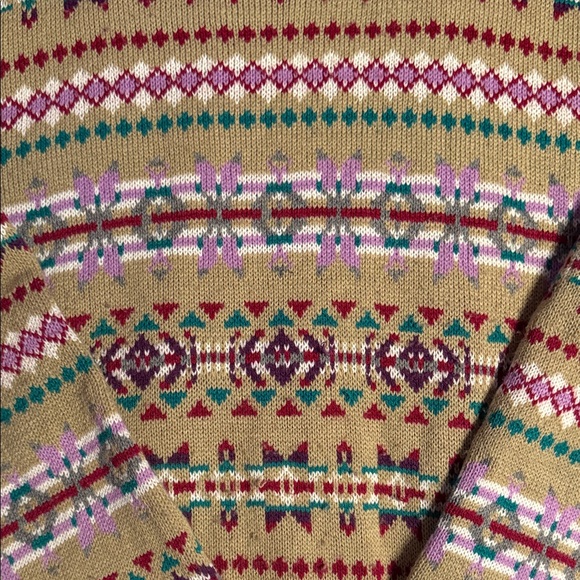 Woman Within Colorful Geometric Crewneck Sweater - Picture 3 of 3